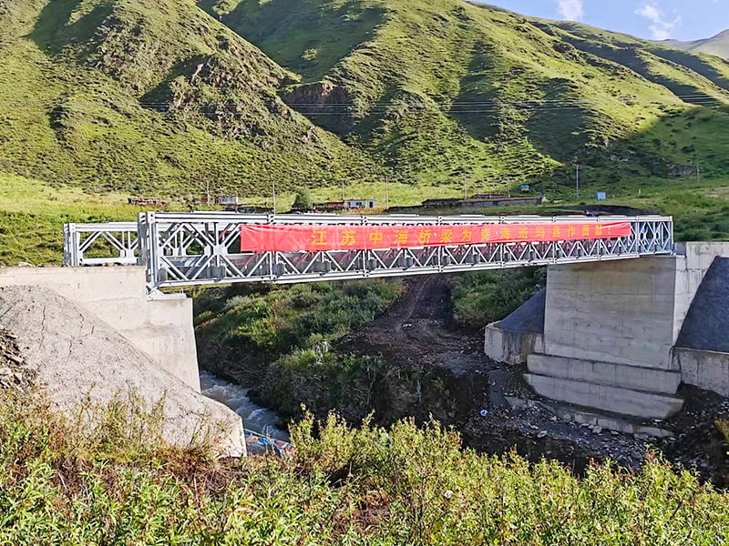 CB 100 Baileybrug Dubbelrijige enkellaags versterkte gegalvaniseerde Baileybrug