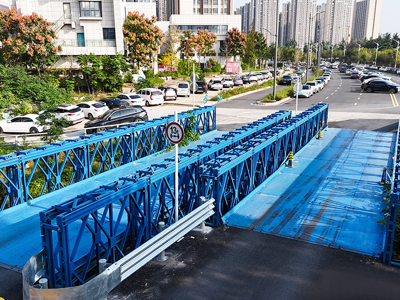 CB 200 Bailey-brug Tweebaans, enkellaags, dubbelrijige, versterkte Bailey-brug