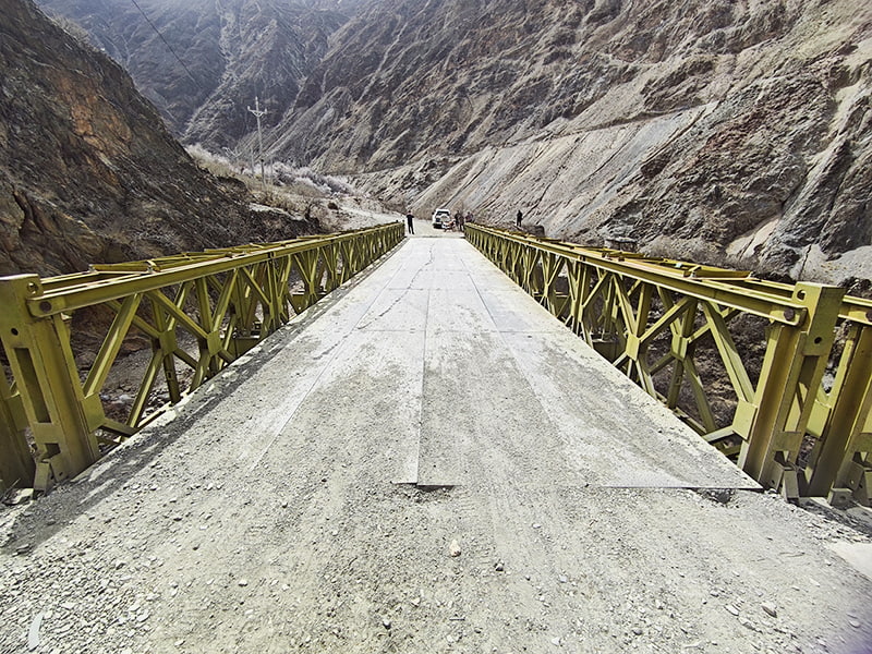 CB 100 Bailey-brug Dubbelrijige, enkellaags geverfde corrosiebestendige Bailey-brug